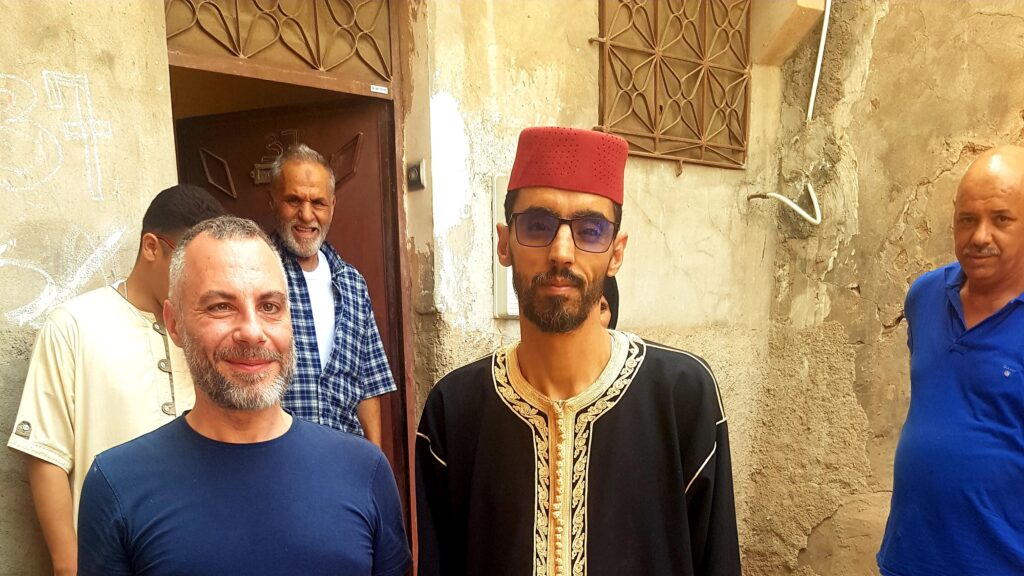 Maestro zen Ben Diez junto al shayj Moulay Mortada, sucesor de Abdalqadir as-Sufi y líder de la tariqa Habibiyya-Alawiyya-Darqawi